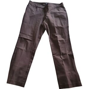Chaps Womens Dark Brown Stretch Bootcut Career Pants Size 16W